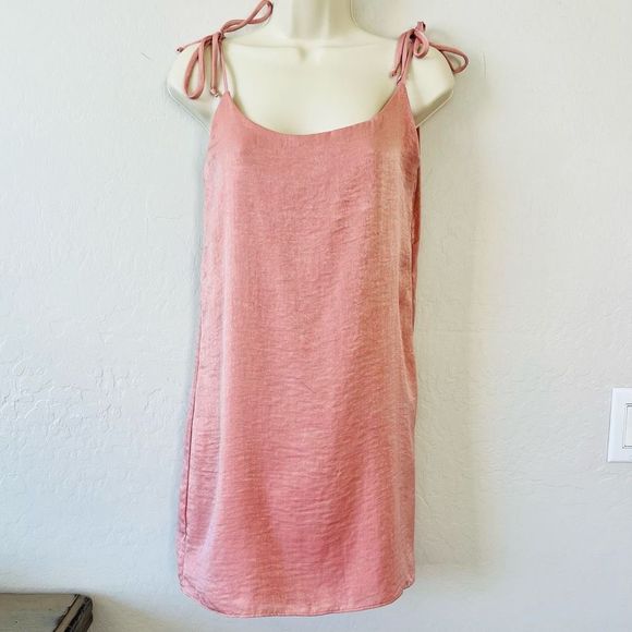 COPY - Revolve dresses | Socialite pink velvet lined slip dress size XS tie spa… - Picture 3 of 6
